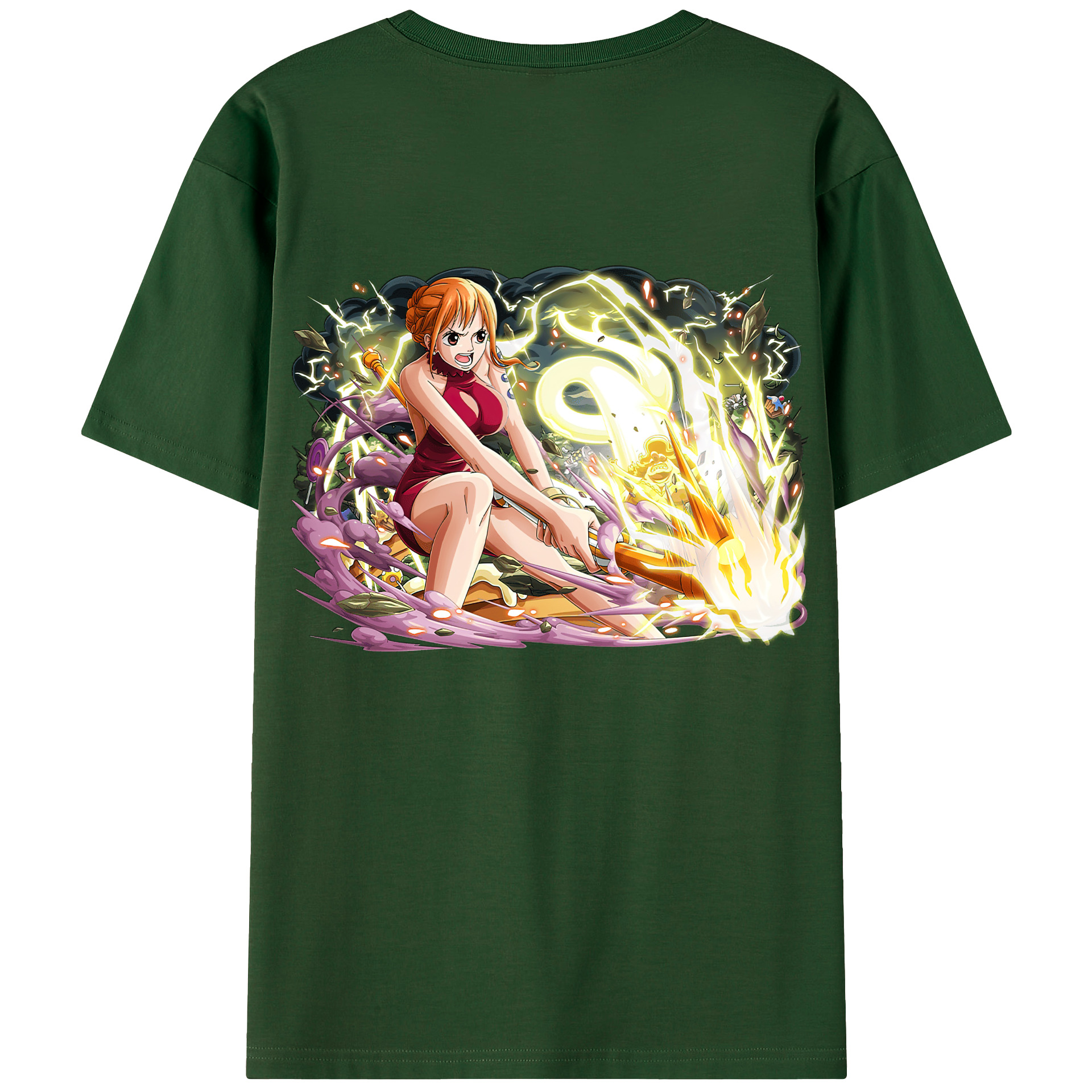 ワンピース ナミ ONE PIECE Nami 綿100％半袖Tシャツ（背面プリント）